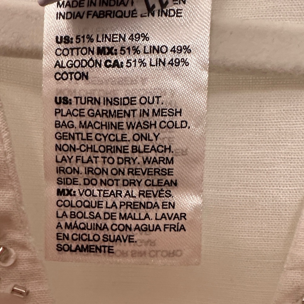 Chico's Ivory Tunic with Taupe and Silver Accents Size 1 - Picture 10 of 12